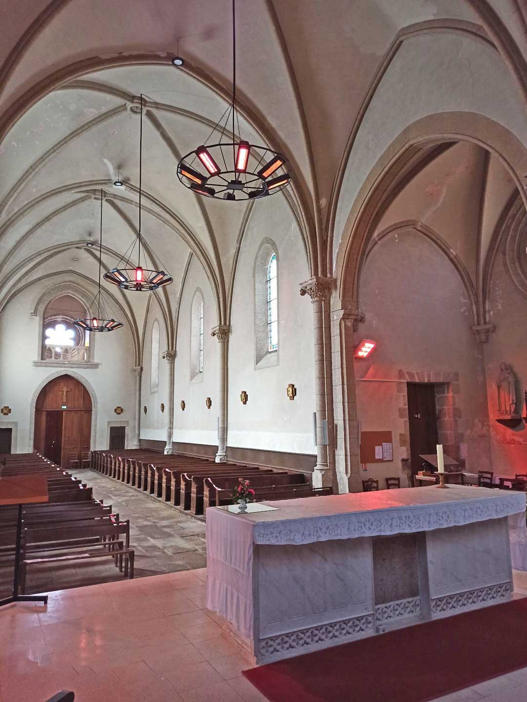 Chauffage de l'église de treize vents (85)