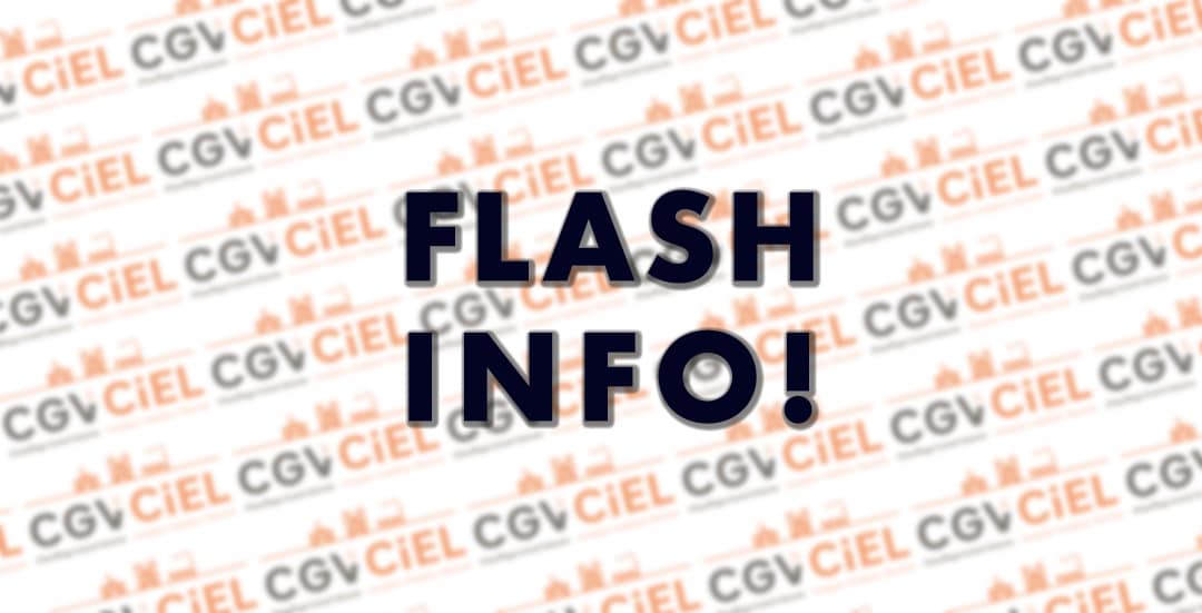 Flash - Info CGV-CIEL 15 Actualité du chauffage de Grand Volume et mise en valeur du patrimoine