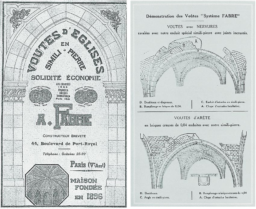 Les voûtes et escaliers système Fabre