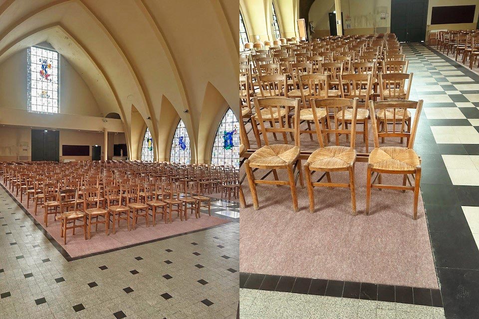 Moquette chauffante de église du Cœur immaculé de Marie