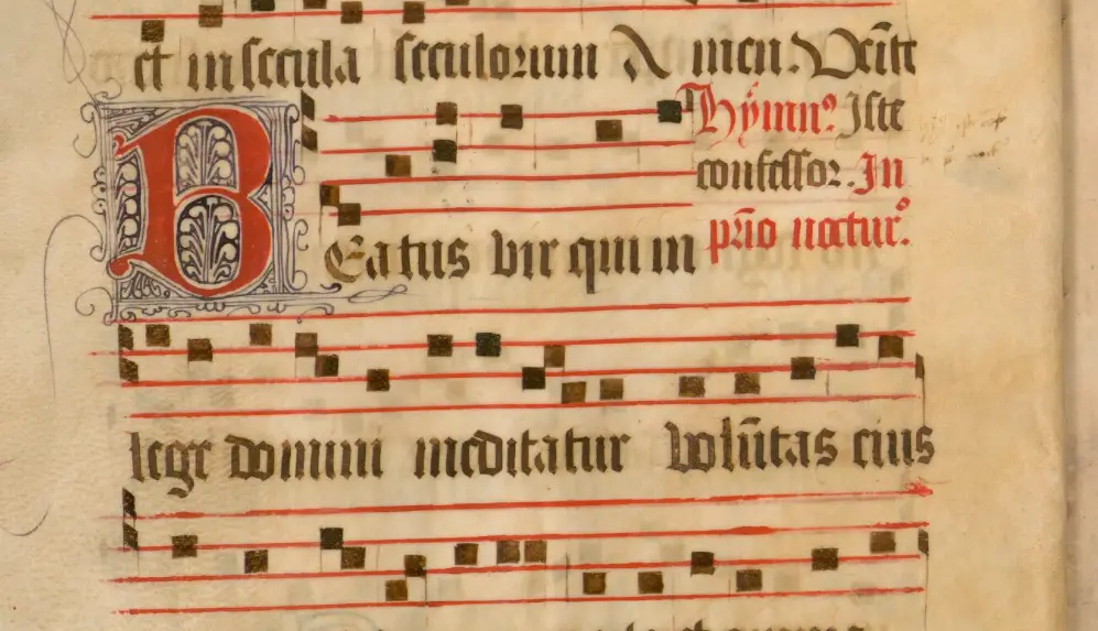 Partition de chant Grégorien - BNF